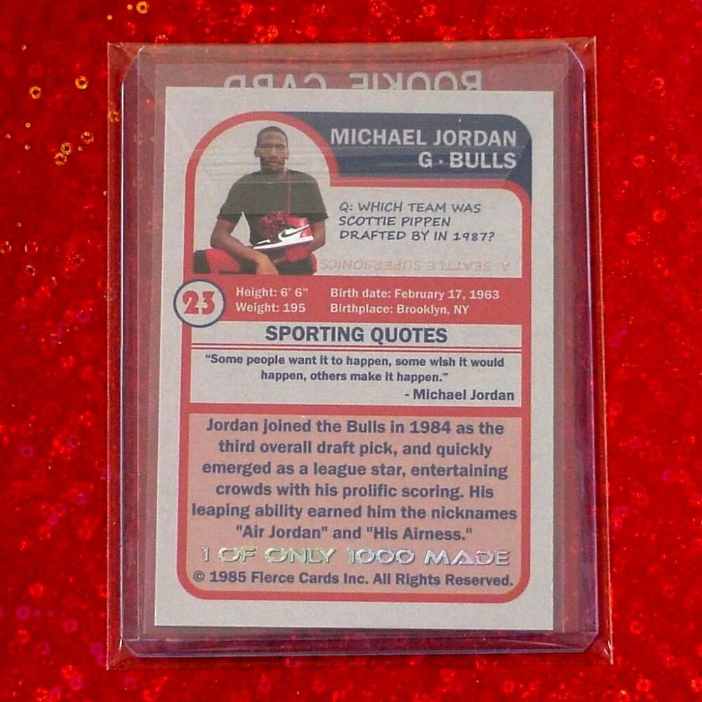 Michael Jordan Rookie Limited Card - Picture 2 of 2